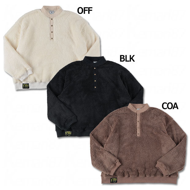 FLEECE HENLEY NECK フリーストップ