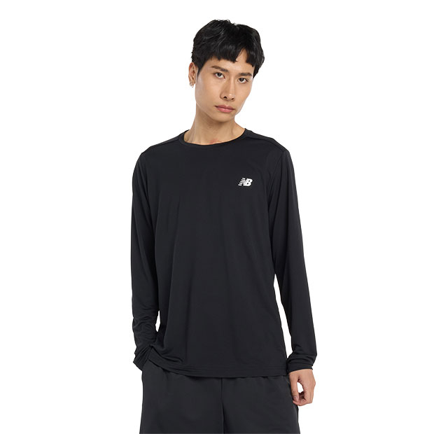 スポーツロゴ長袖Tシャツ ブラック