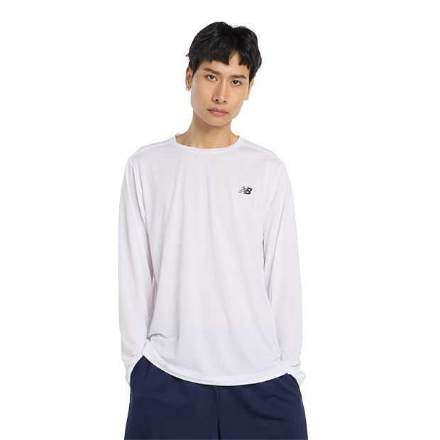 スポーツロゴ長袖Tシャツ ホワイト