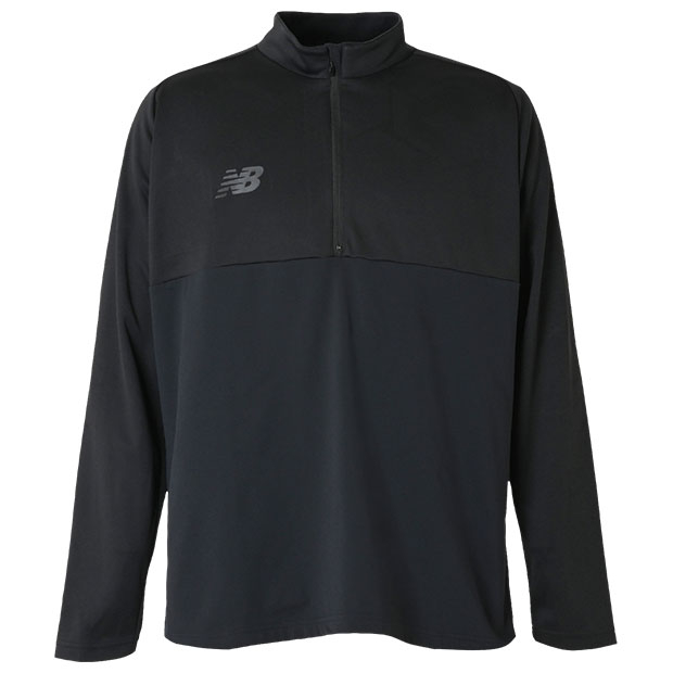 Black Out ジャガードトラックニットハーフジップトップ ブラック