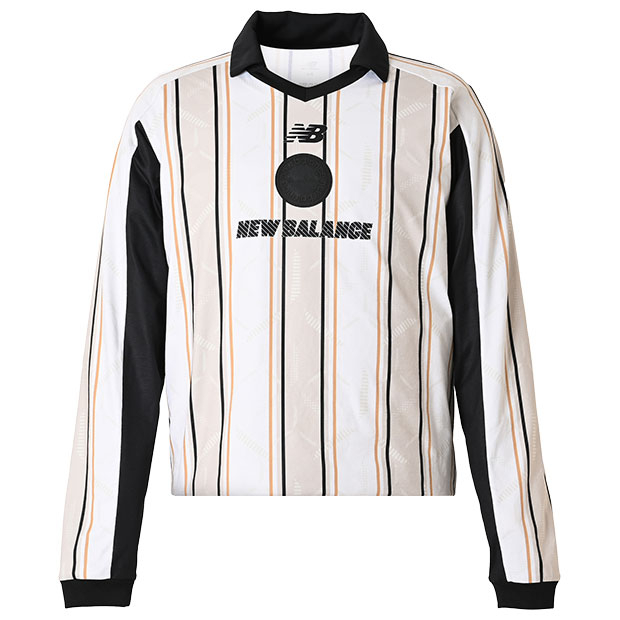 グラフィック長袖ポロシャツ シーソルト