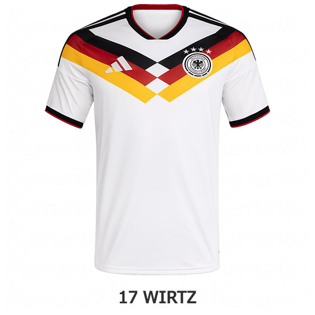 ドイツ代表 2026 ホーム 半袖レプリカユニフォーム 17.フロリアン・ヴィルツ