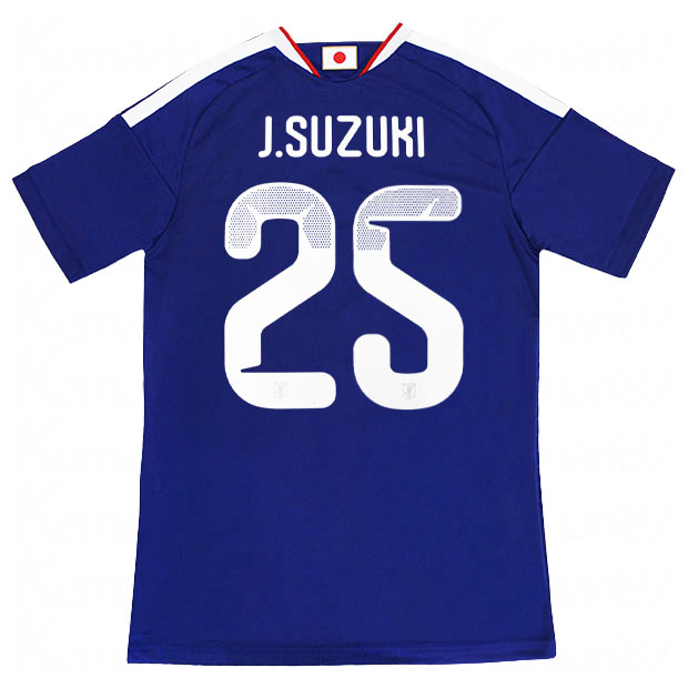 背番号25 鈴木淳之介 アディダス サッカー日本代表 2026 ホーム レプリカ ユニフォーム 半袖 kd3345