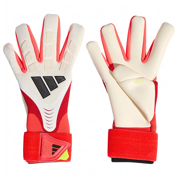 プレデター GKグローブ プロ ストラップ ホワイト×ルシッドレッド