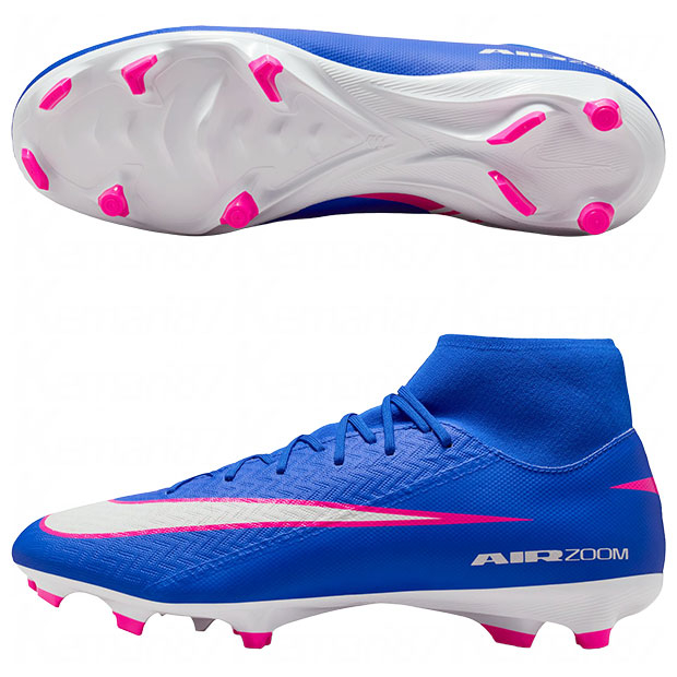 ズーム マーキュリアル スーパーフライ 10 アカデミー FG/MG レーサーブルー×ホワイト