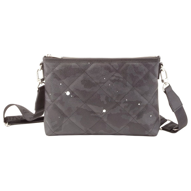 キルティングクロスボディバッグ ブラックカモ