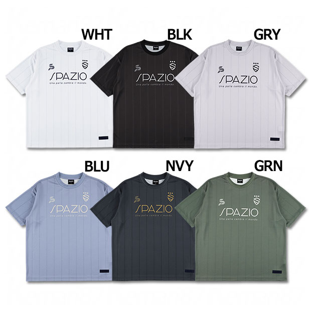 ストライプオーバーサイズ半袖プラTシャツ