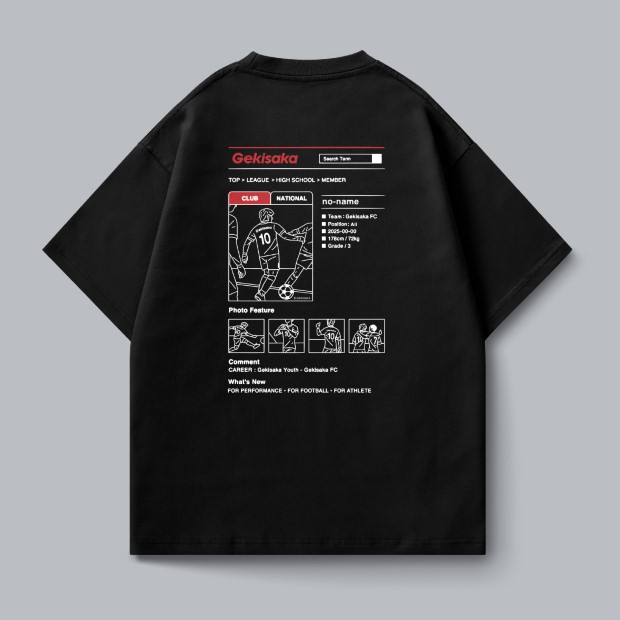 ゲキサカ選手名鑑Tee ブラック | ゲキサカFCストア