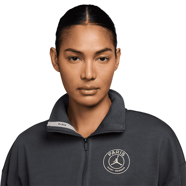 レディース パリサンジェルマン フリースハーフジップトップ