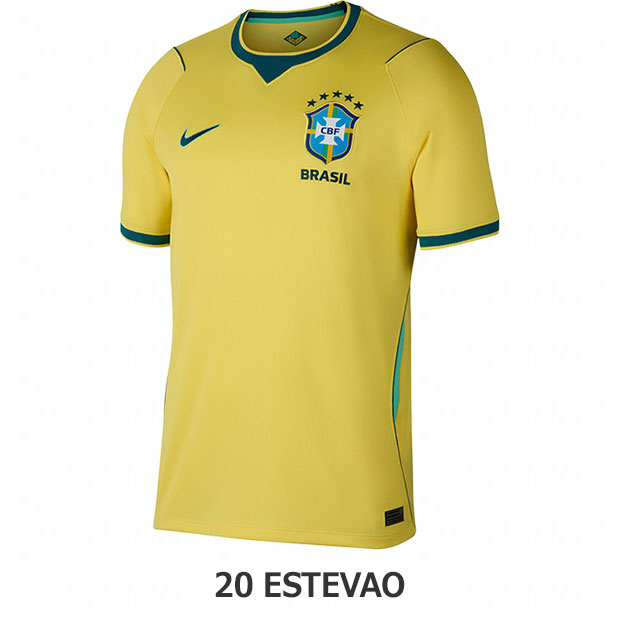 ブラジル代表 2026 ホーム 半袖レプリカユニフォーム 20.エステヴァン