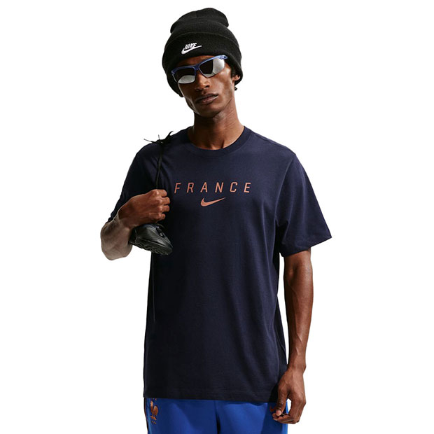 フランス代表 ワードマーク半袖Tシャツ ブラッケンドブルー