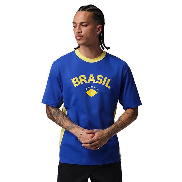 ゲキサカ様からMVPとしてもらった　ブラジル代表シャツ　　日本では出回りません！ ブラジル代表 ジョーダン NVL GX 半袖クルーシャツ P6 オールド