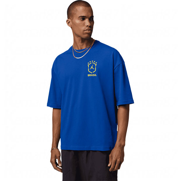 ブラジル代表 ジョーダン OVZ GX 半袖クルーシャツ P6 オールドロイヤル