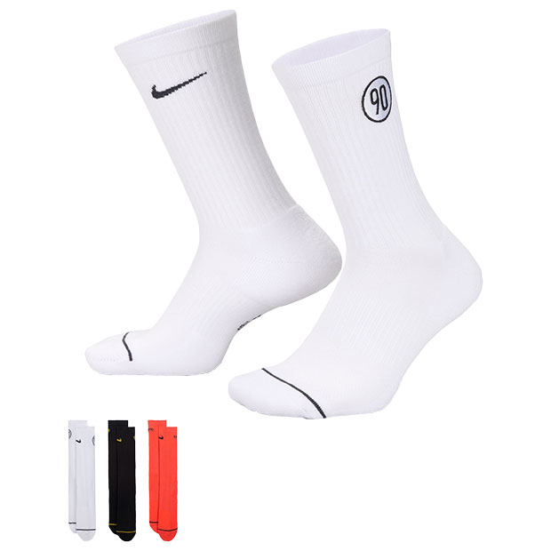 トータル90 エブリデイクッションドクルー ソックス 3足組 マルチカラー