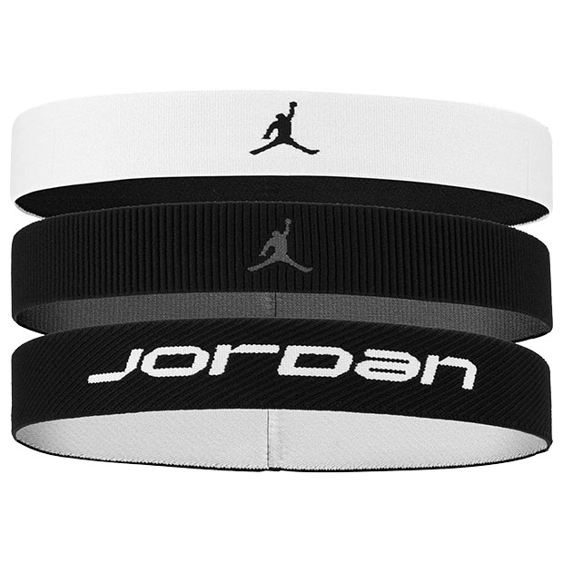 ジョーダン エラスティックスポーツ ワイドヘッドバンド 3本パック ブラック×ホワイト