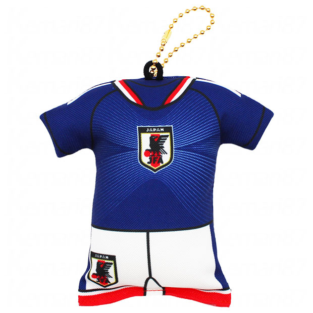 サッカー日本代表 ユニフォーム型クッションキーホルダー 2026 SAMURAI BLUE STADIUM LINE