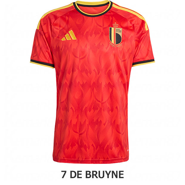 ベルギー代表 2026 ホーム 半袖レプリカユニフォーム 7.ケヴィン・デ・ブライネ