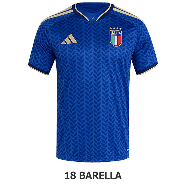 イタリア代表 2026 ホーム 半袖レプリカユニフォーム 18.ニコロ・バレッラ