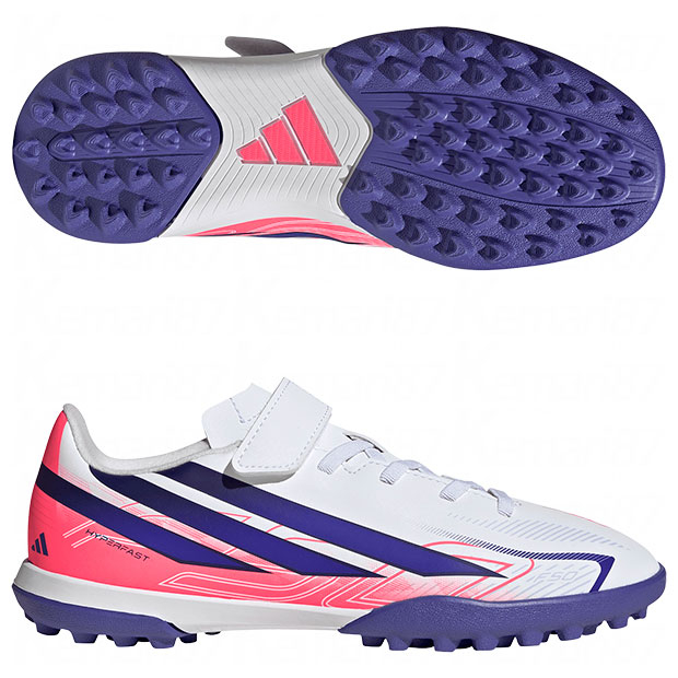 ジュニア F50 HYPERFAST CLUB H&L TF フットウェアホワイト×ソーラーパープル
