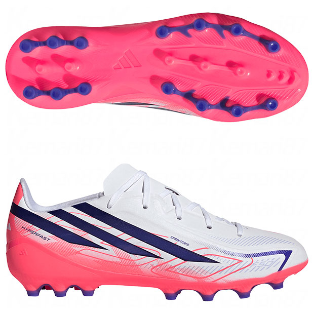 ジュニア F50 HYPERFAST LEAGUE AG フットウェアホワイト×ソーラーパープル