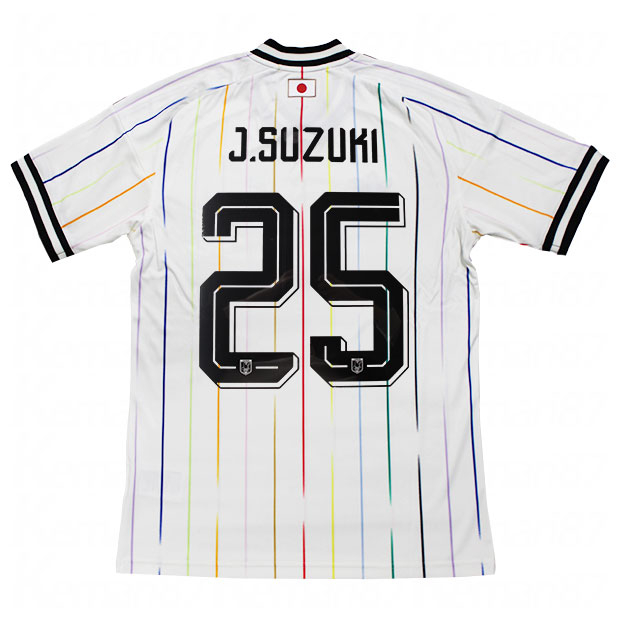 背番号25 鈴木淳之介 アディダス サッカー日本代表 2026 アウェイ