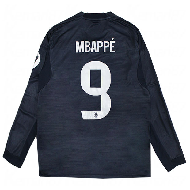 レアルマドリッド 25-26 アウェイ 長袖レプリカユニフォーム 10.キリアン・エムバペ(ムバッペ)