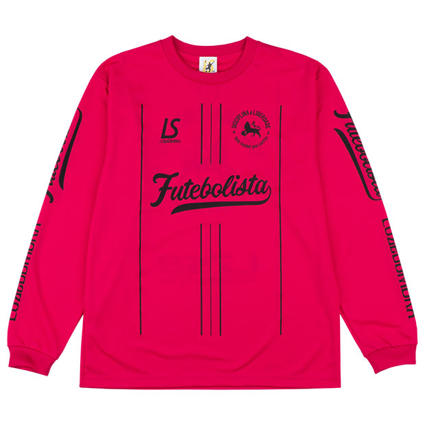 ストライプ FUTEBOLISTA 長袖プラクティスシャツ ホットピンク