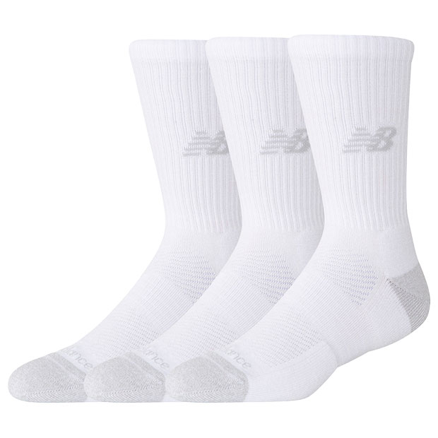 Active クッションクルーソックス 3P ホワイト