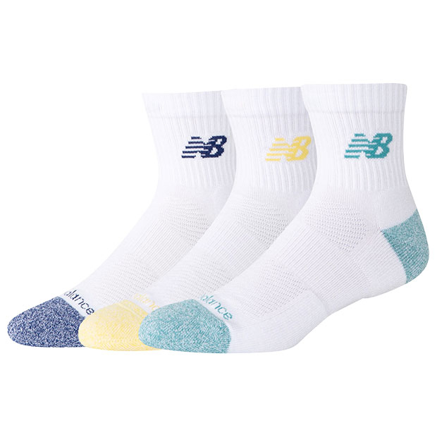 Active クッションクォーターソックス 3P アソートカラー8