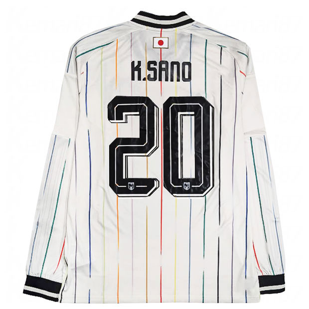背番号20 佐野航大 アディダス サッカー日本代表 2026 アウェイ レプリカ ユニフォーム 長袖 jz9697