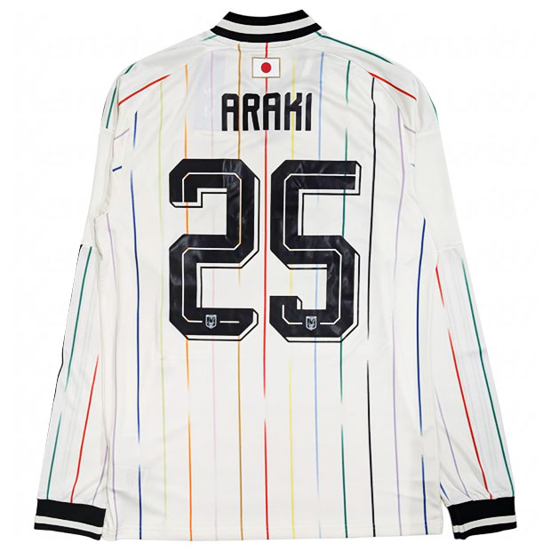背番号25 荒木隼人 アディダス サッカー日本代表 2026 アウェイ レプリカ ユニフォーム 長袖 jz9697