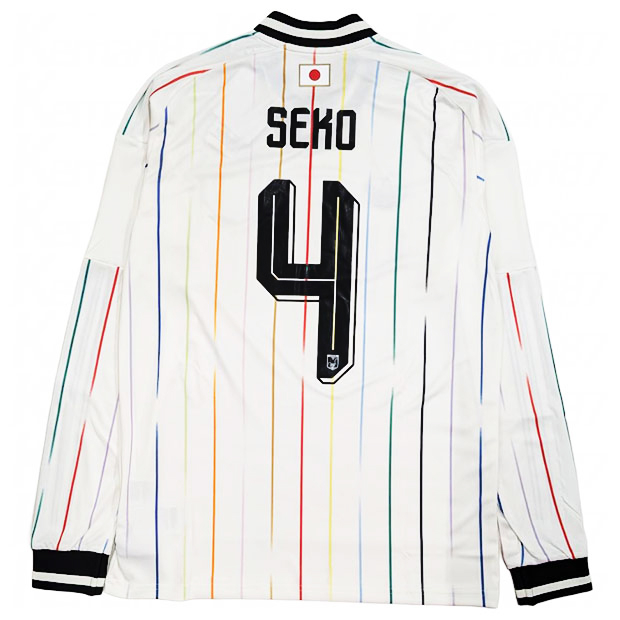 背番号4 瀬古歩夢 アディダス サッカー日本代表 2026 アウェイ レプリカ ユニフォーム 長袖 jz9697
