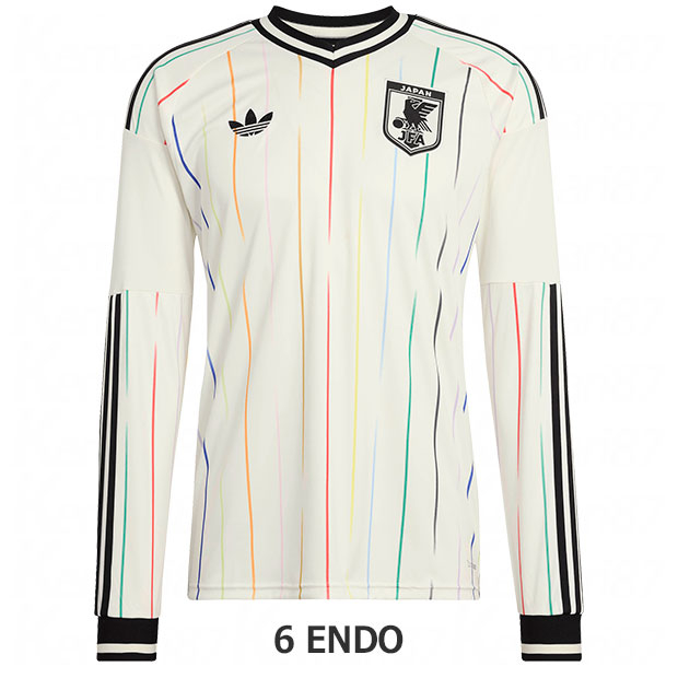 背番号6 遠藤航 アディダス サッカー日本代表 2026 アウェイ レプリカ ユニフォーム 長袖 jz9697