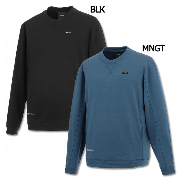 コットンライク スウェットクルーネックシャツ