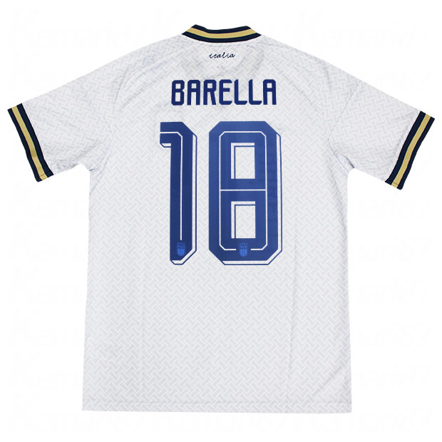 イタリア代表 2026 アウェイ 半袖レプリカユニフォーム 18.ニコロ・バレッラ