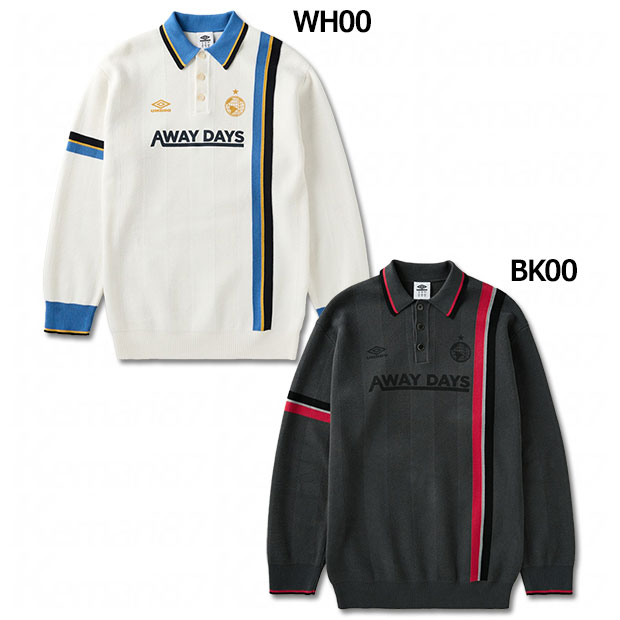 AWAY DAYS LS KNITTED FOOTBALL POLO 長袖ポロシャツ