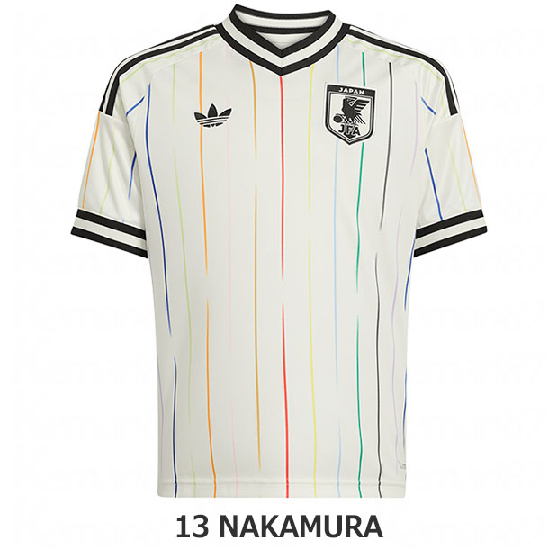 背番号13 中村敬斗 キッズ アディダス サッカー日本代表 2026 アウェイ レプリカ ユニフォーム 半袖 jz9700