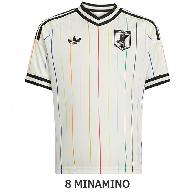 背番号8 南野拓実 キッズ アディダス サッカー日本代表 2026 アウェイ レプリカ ユニフォーム 半袖 jz9700